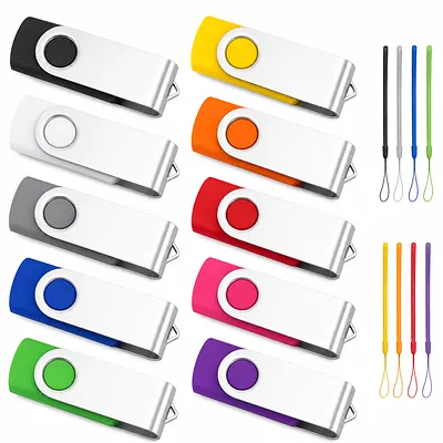 Unbranded 32GB USB 2.0 Swivel Flash Drive 10-Pack product image