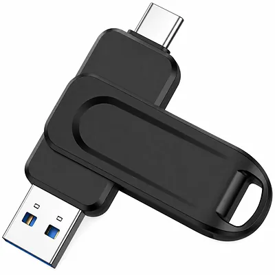 Unbranded 128GB Dual USB-C & USB-A Swivel Flash Drive product image