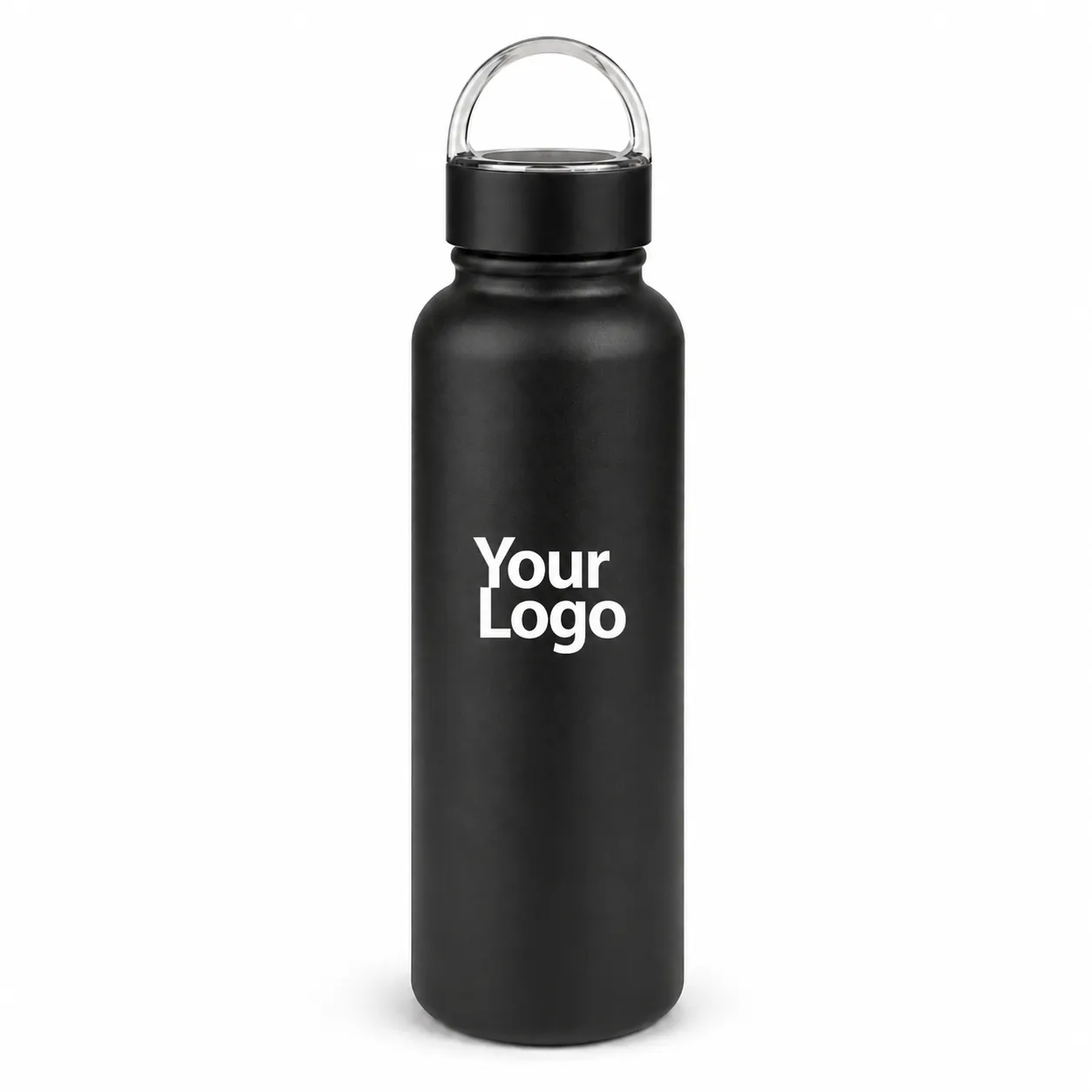 Black Carry Handle Metal Water Bottle