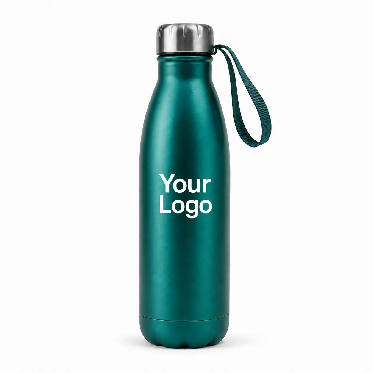 Teal Strap Metal Water Bottle