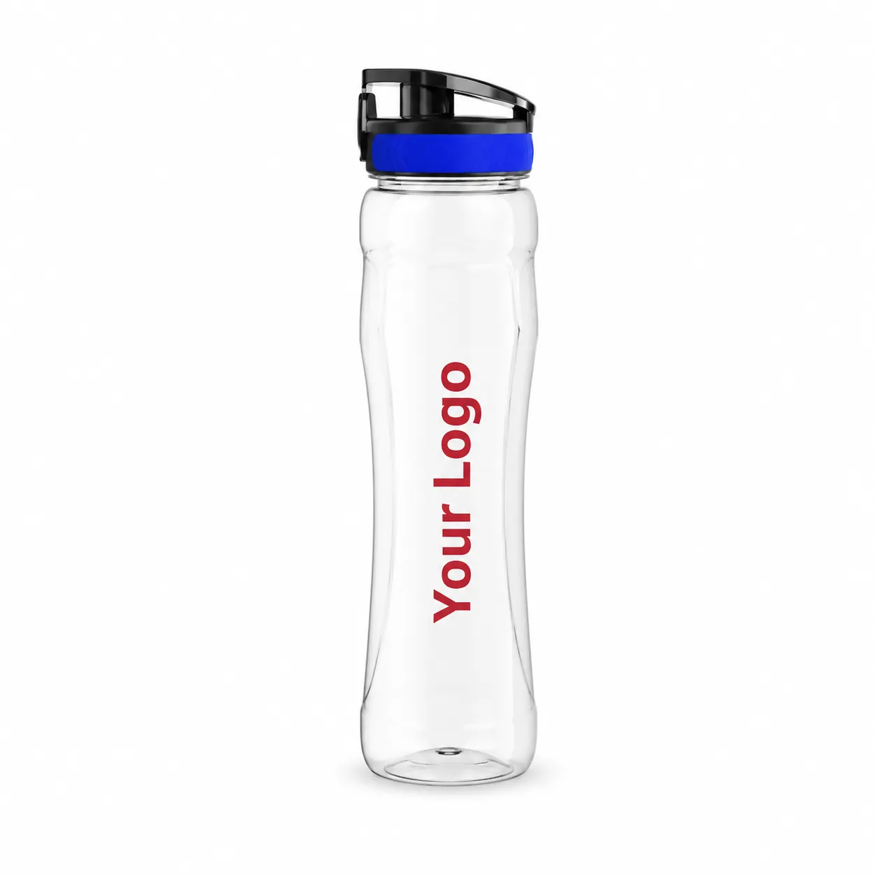 Blue Flip Lid Plastic Water Bottle