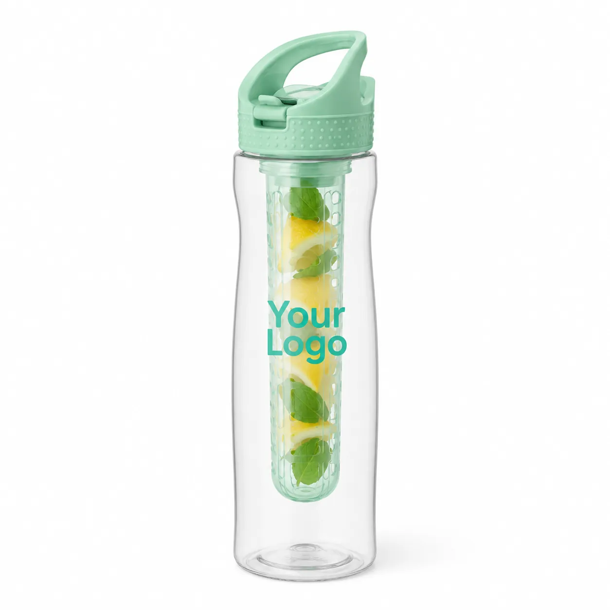 Mint Infuser Plastic Water Bottle