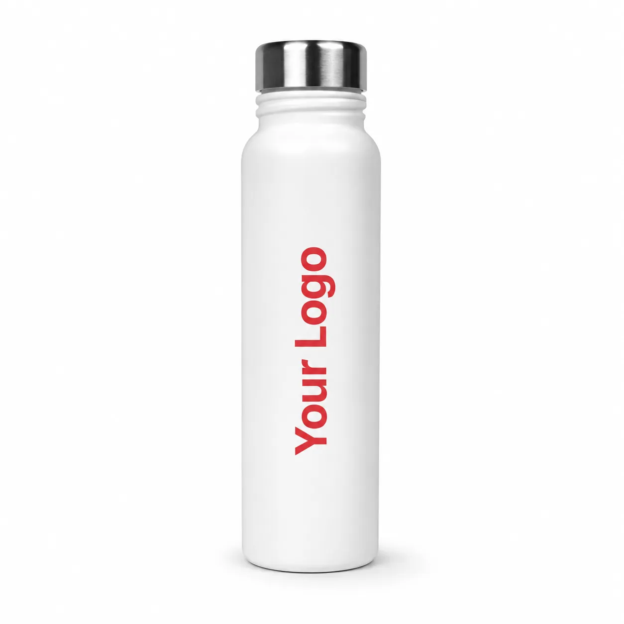 White Screw Cap Plastic Water Bottle